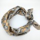 Small retro silk scarf in brown Small retro silk scarf in brown
