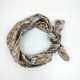 Small retro silk scarf in brown Small retro silk scarf in brown