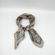 Small retro silk scarf in brown Small retro silk scarf in brown