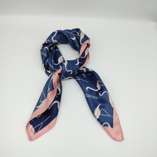 Navy blue vintage silk scarf Navy blue vintage silk scarf
