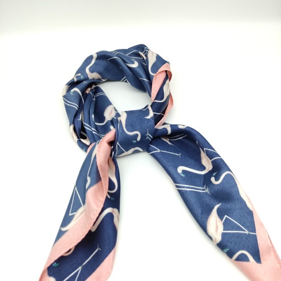 Navy blue vintage silk scarf Navy blue vintage silk scarf