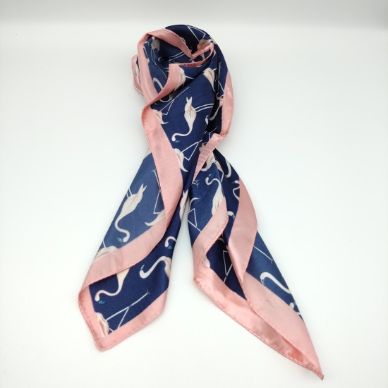 Navy blue vintage silk scarf Navy blue vintage silk scarf