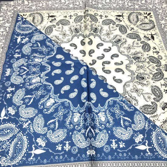 Navy blue vintage silk scarf Navy blue vintage silk scarf