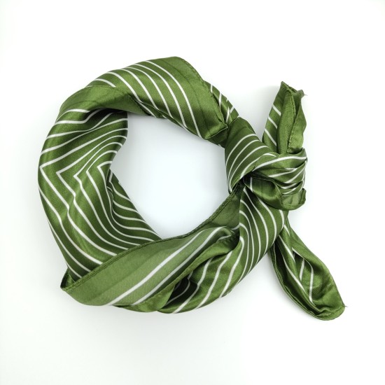 Army green retro silk scarf Army green retro silk scarf