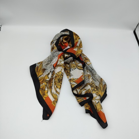 Orange Vintage Print Scarf Orange Vintage Print Scarf