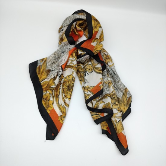 Orange Vintage Print Scarf Orange Vintage Print Scarf