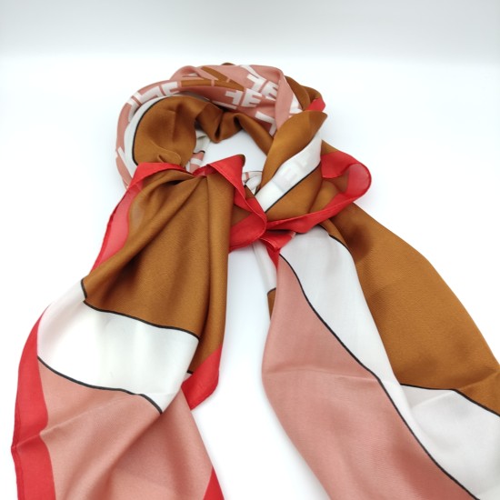 Red-edged imitation silk print plaid large square scarf Red-edged imitation silk print plaid large square scarf