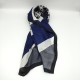 Blue imitation silk print plaid large square scarf Blue imitation silk print plaid large square scarf
