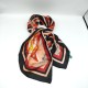 Red and black trimmed imitation silk print plaid large square scarf Red and black trimmed imitation silk print plaid large square scarf