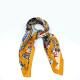 Silk printed check square with yellow edge Silk printed check square with yellow edge