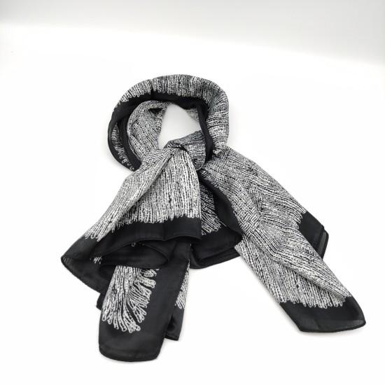 Gray silk printed check square Gray silk printed check square