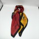 Yellow Faux Silk Printed Plaid Square Scarf Yellow Faux Silk Printed Plaid Square Scarf