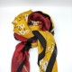 Yellow Faux Silk Printed Plaid Square Scarf Yellow Faux Silk Printed Plaid Square Scarf