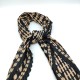 Women's ruffled square with brown accents Women's ruffled square with brown accents