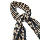 Women's ruffled square with brown accents Women's ruffled square with brown accents