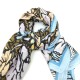 Blue border butterfly bird scarf Blue border butterfly bird scarf