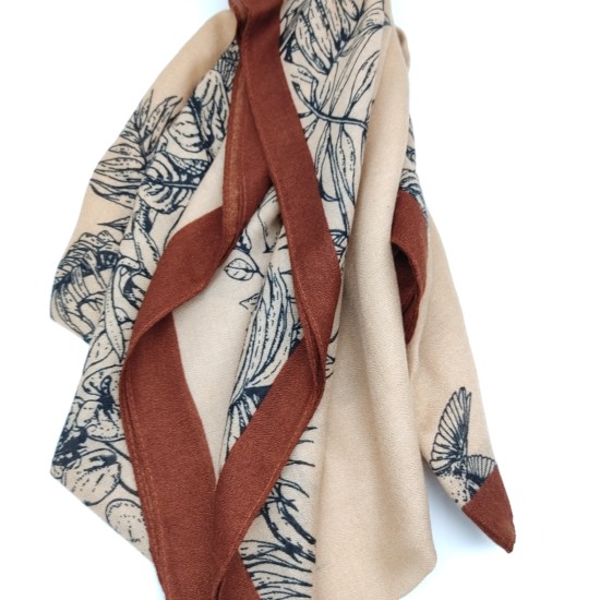 Brown butterfly bird scarf Brown butterfly bird scarf