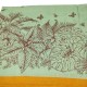 Green and yellow rimmed butterfly bird scarf Green and yellow rimmed butterfly bird scarf