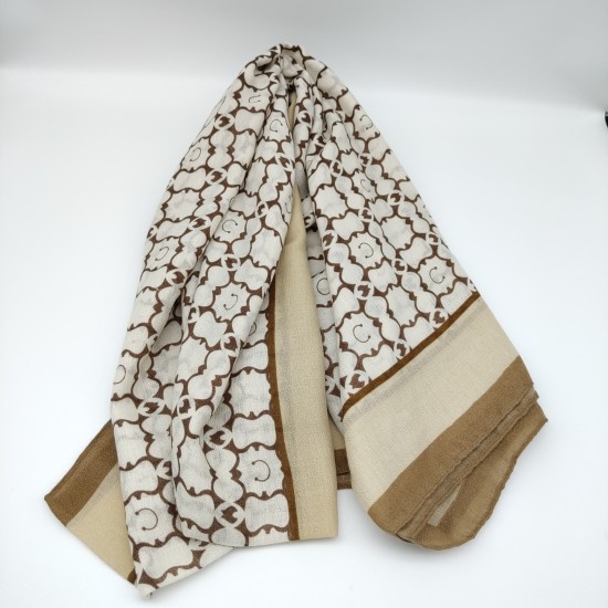 Khaki cotton linen with a shawl for autumn and winter Khaki cotton linen with a shawl for autumn and winter